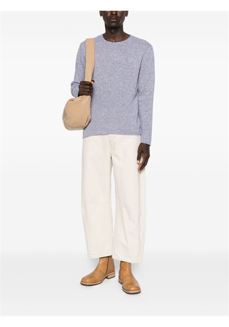 maglione airy silk wool knit uomo viola AURALEE | A25AP01JZTOP LIGHT PURPLE